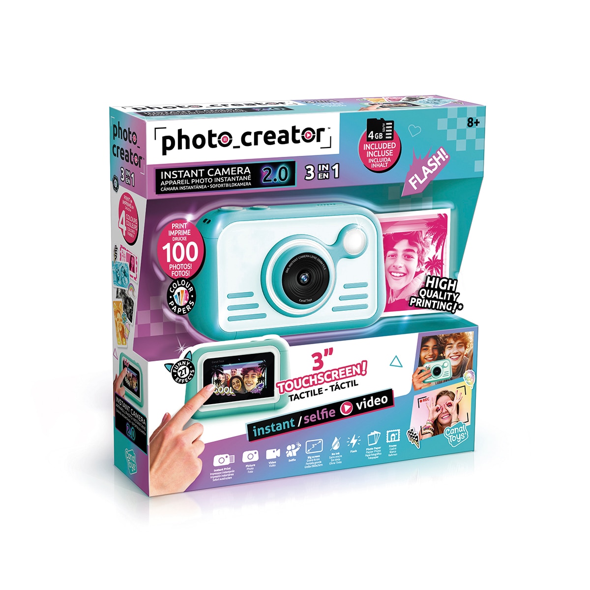 Canal Toys – Cámara Instantánea Papel Foto De Color Canal Toys.