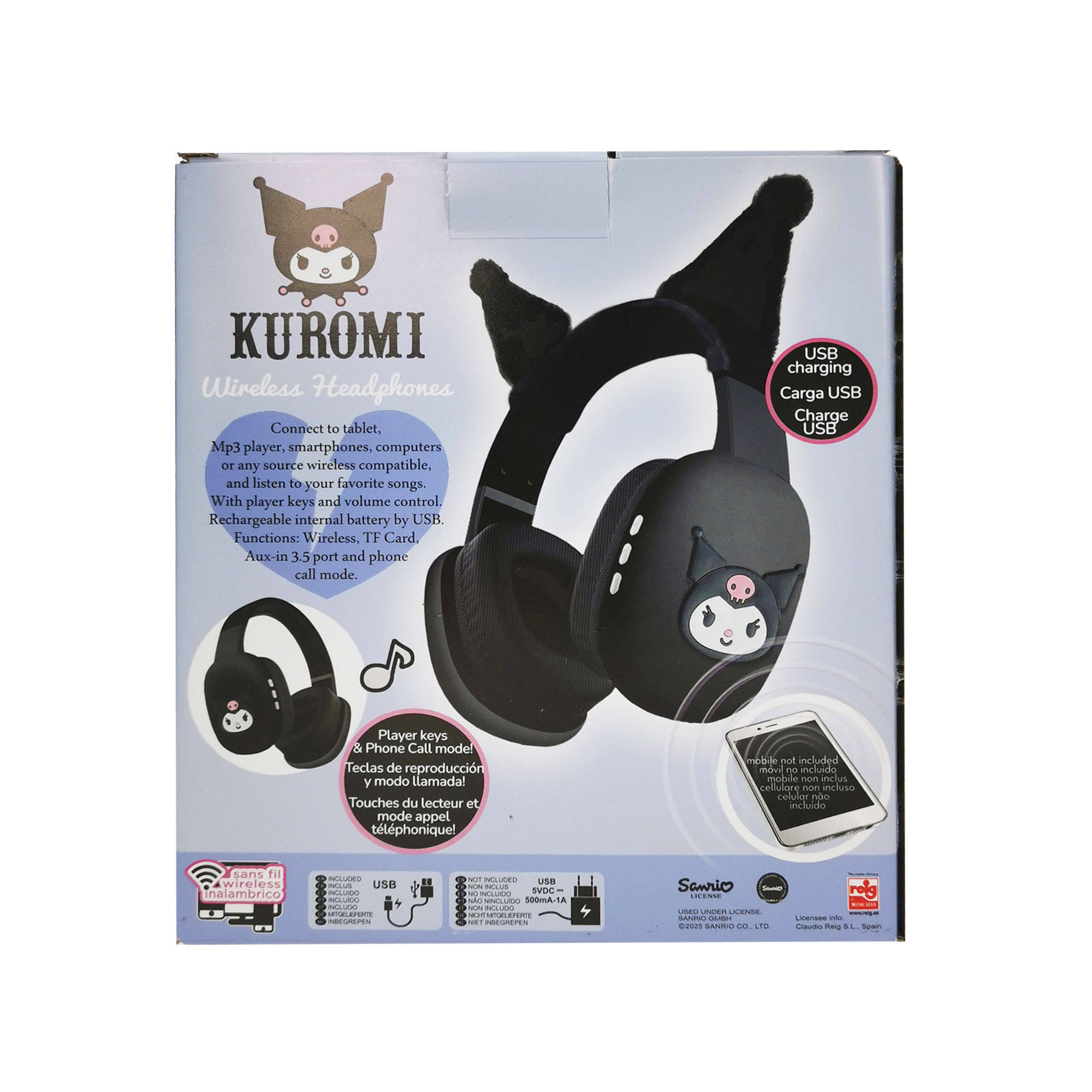 Auriculares Kuromi Hello Kitty 5