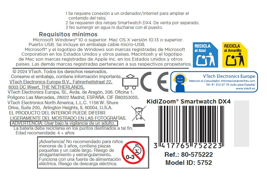 Smartwatch Kidizoom DX4 Vtech Azul oscuro-10