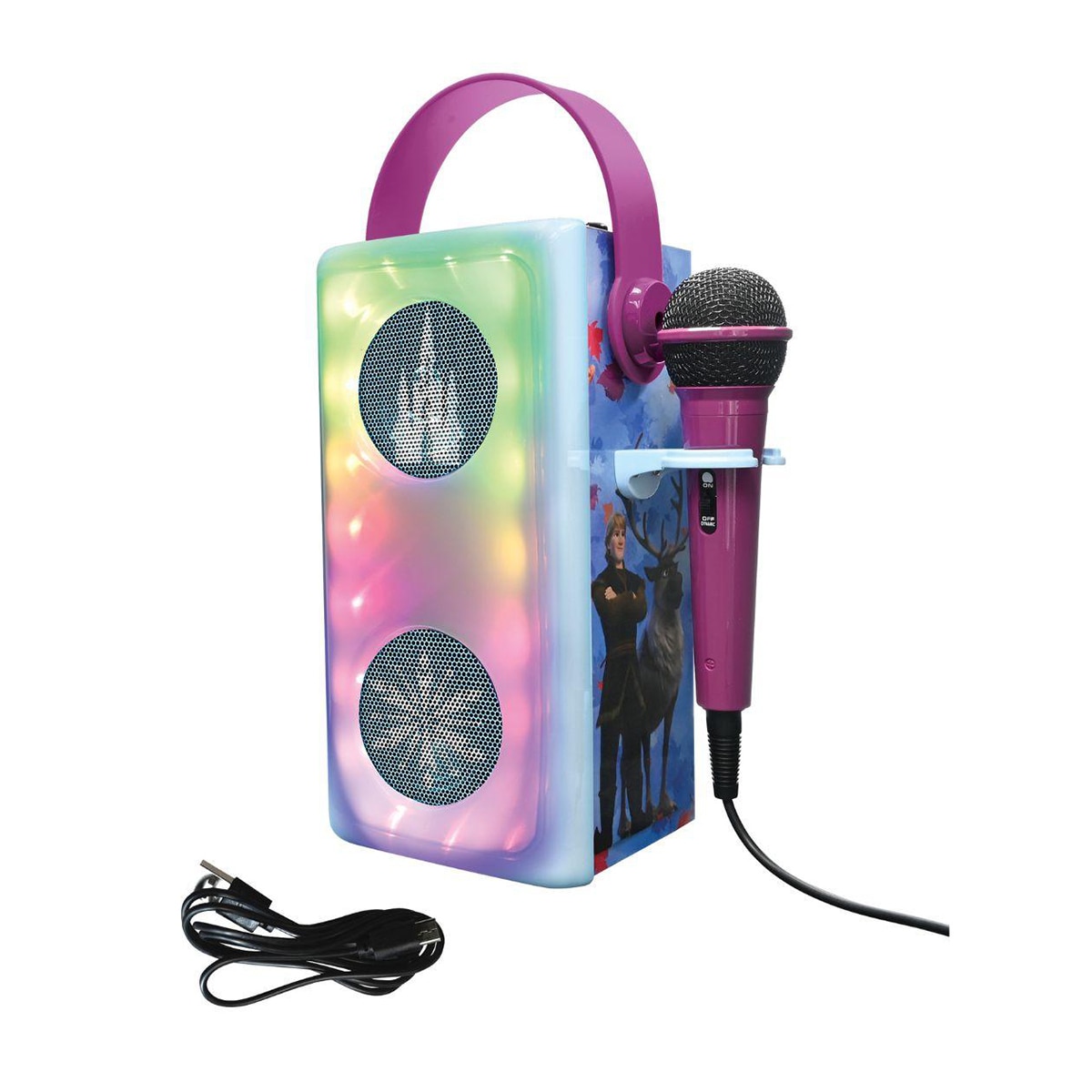 Caixa de Som com Bluetooth® Snow Queen e Microfone iluminado 2