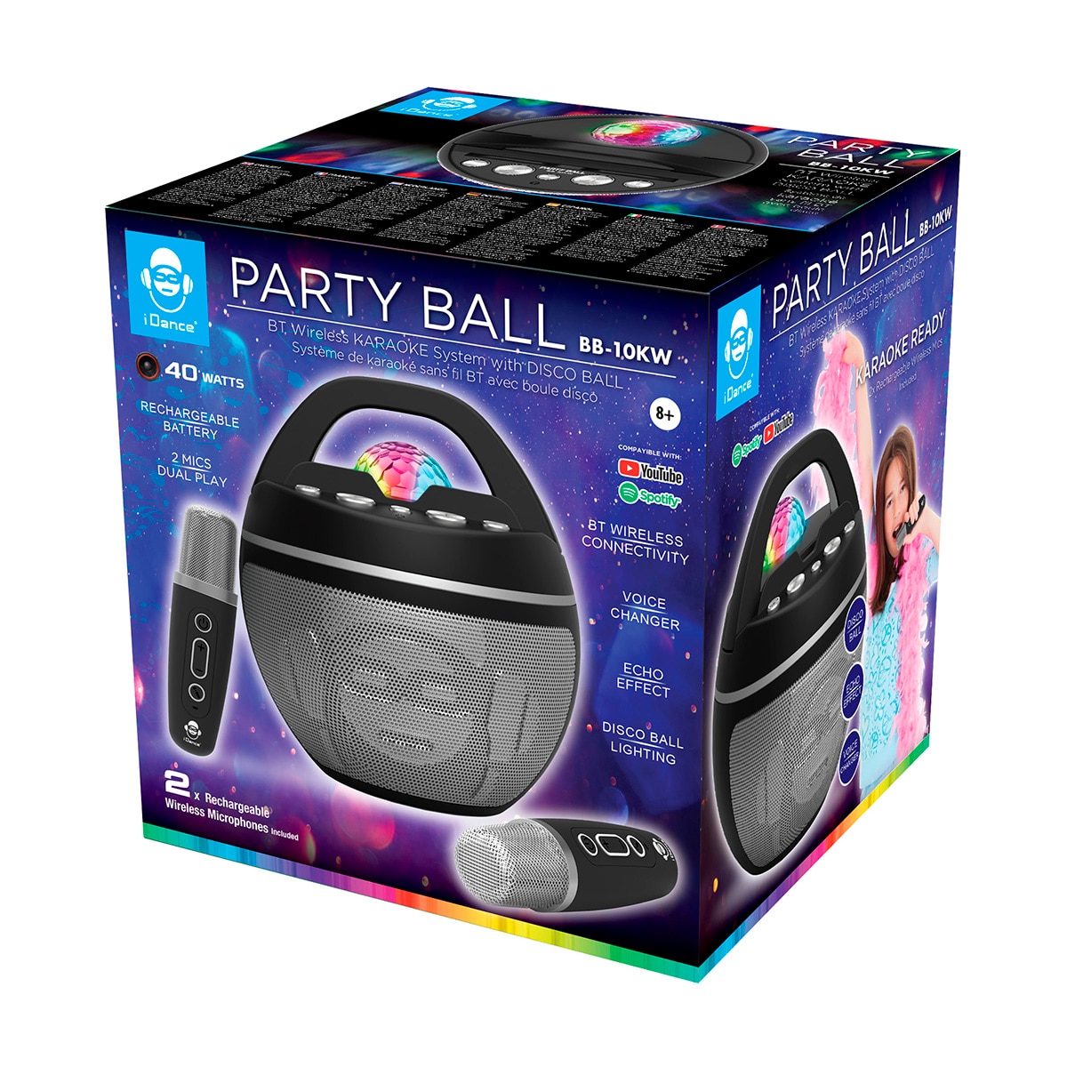 Altavoz Karaoke Party Ball 2 Wireless 40W Idance 3