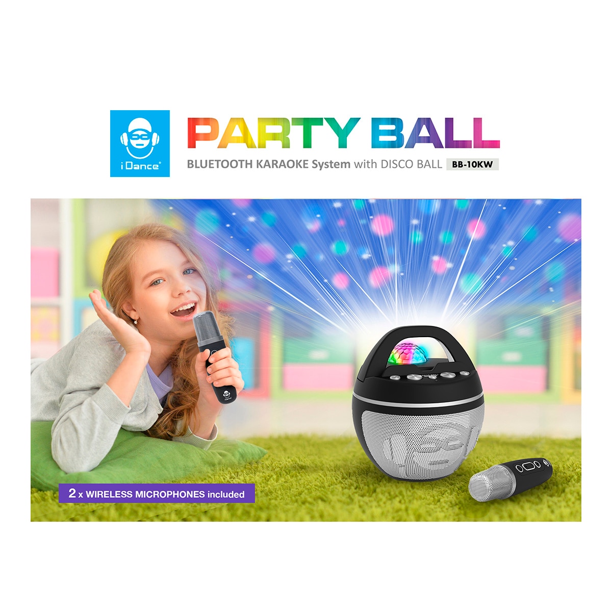Altavoz Karaoke Party Ball 2 Wireless 40W Idance 10