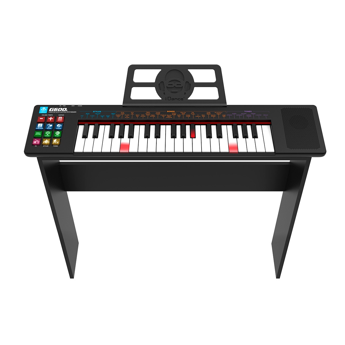 Teclado piano luminoso 37 teclas con patas G 600L Idance 3