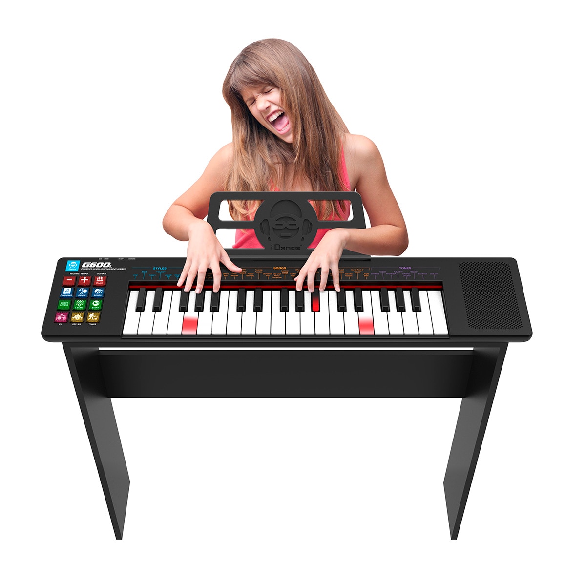 Teclado piano luminoso 37 teclas con patas G 600L Idance 6