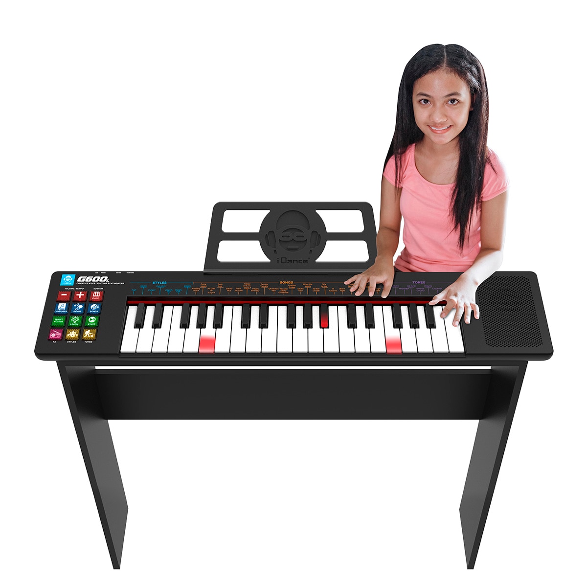 Teclado piano luminoso 37 teclas con patas G 600L Idance 7