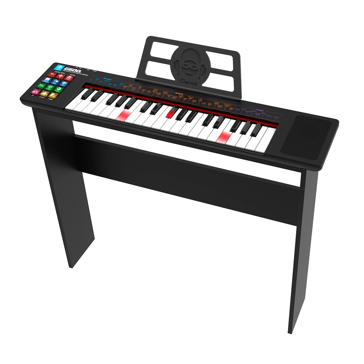 Teclado piano luminoso 37 teclas con patas G 600L Idance 8