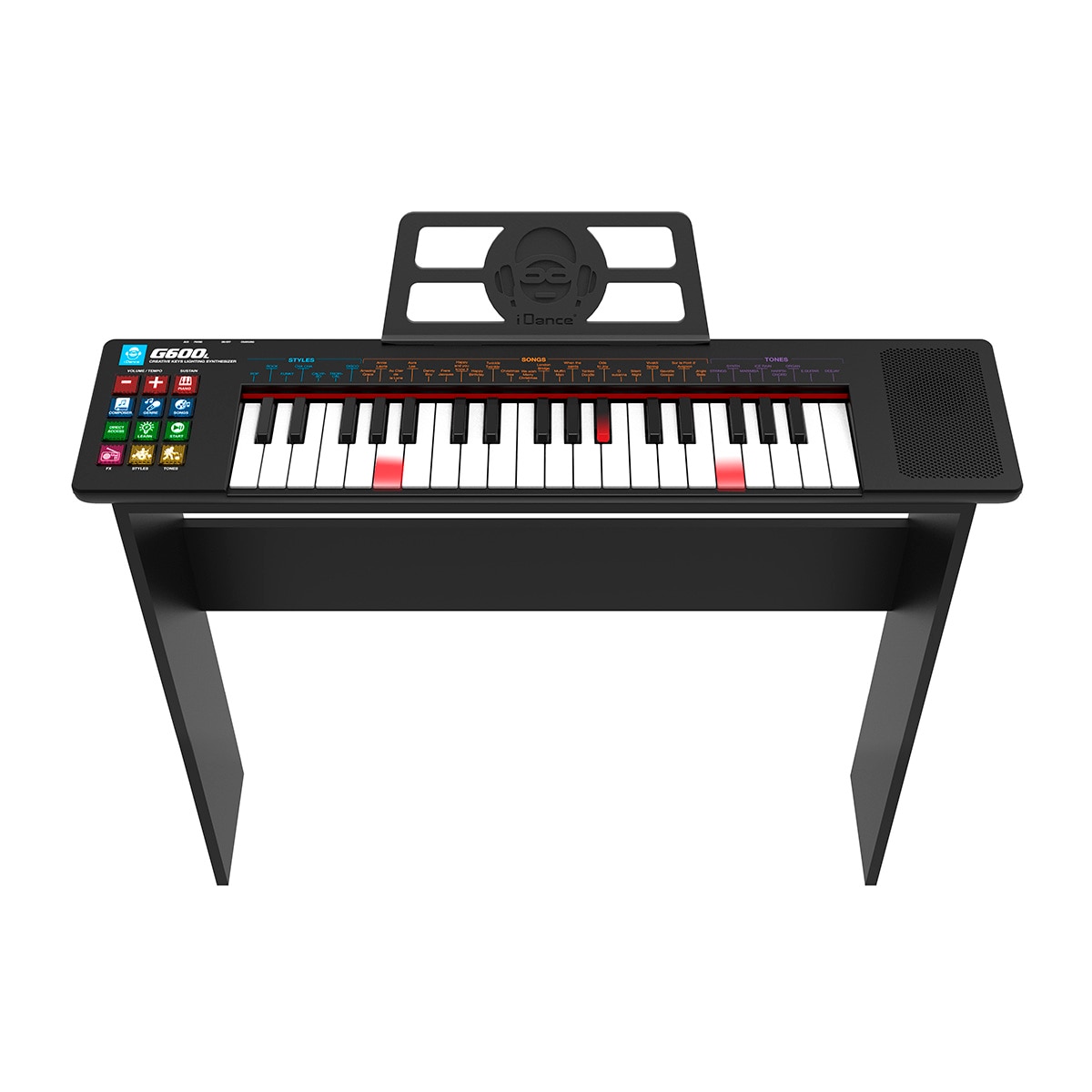 Teclado piano luminoso 37 teclas con patas G 600L Idance 9