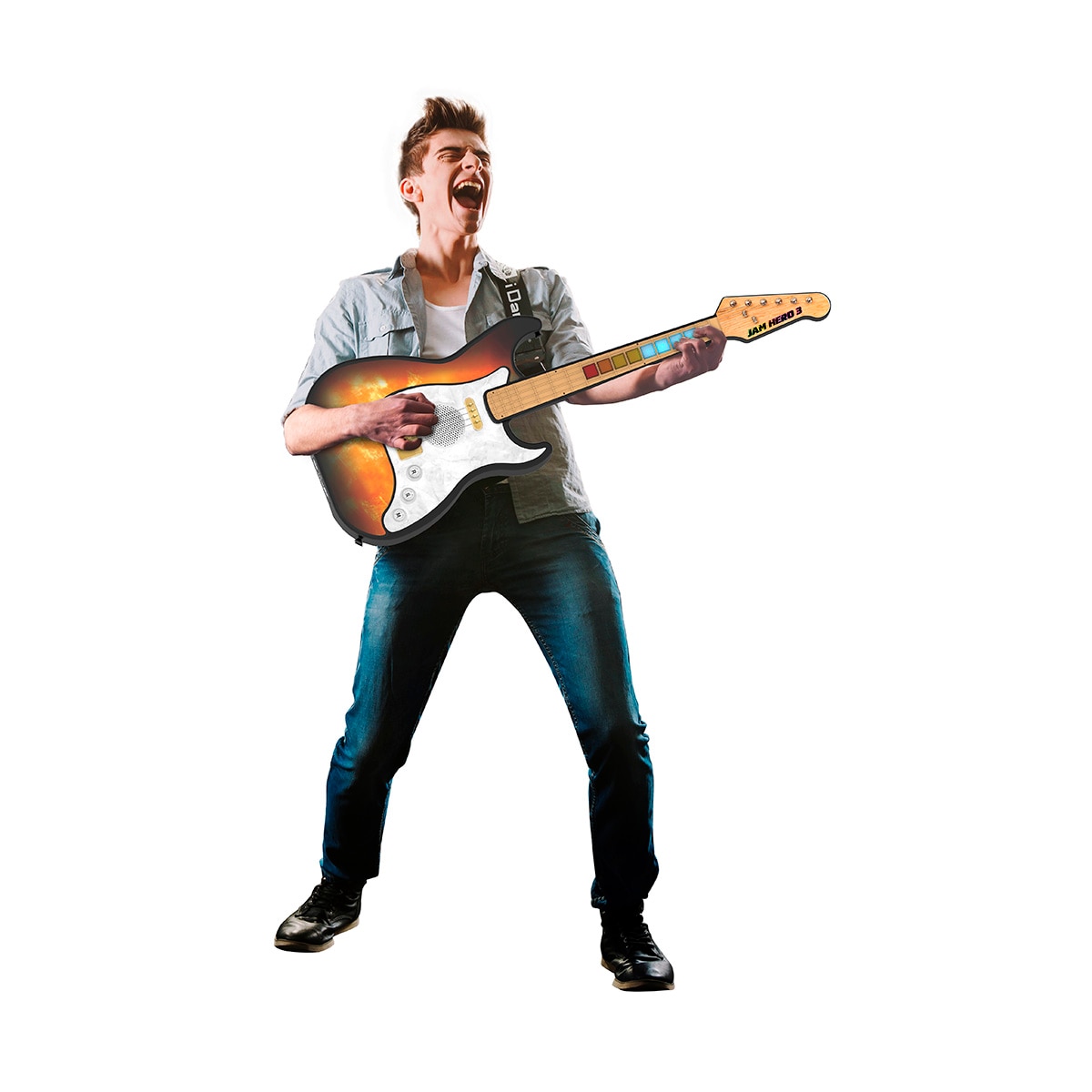 Guitarra eléctrica tamaño real Jam Hero 3 Idance 7