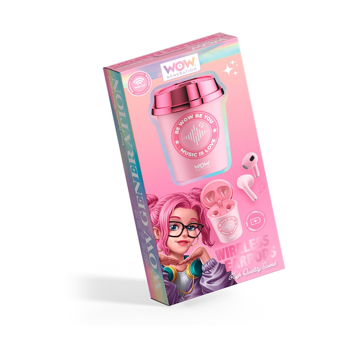 Auriculares Vaso Rosa WOW Generation Kids Licensing 2