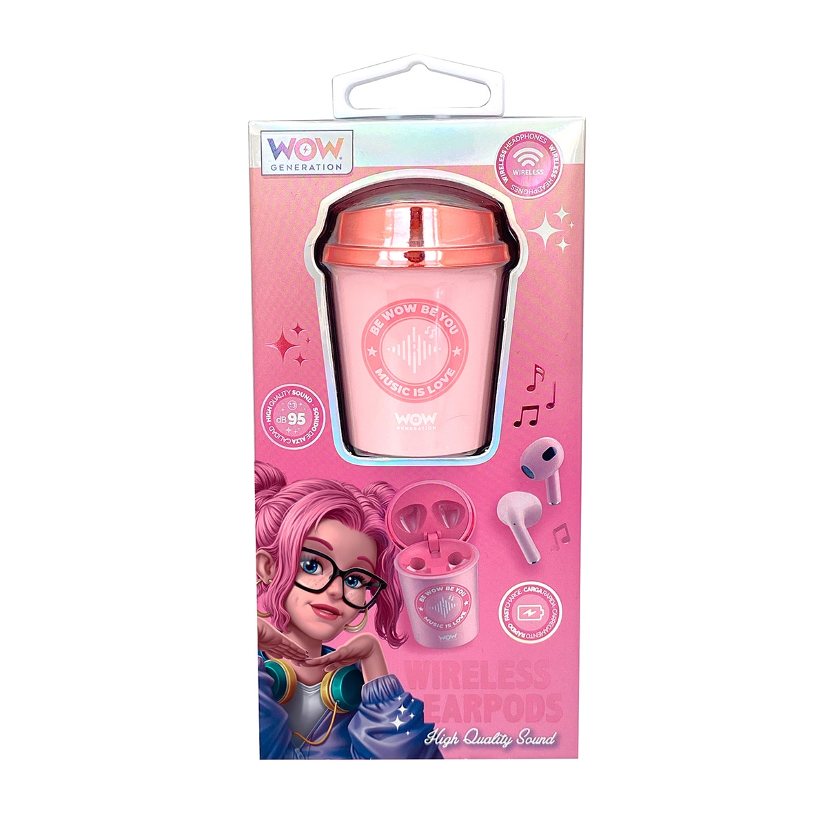Auriculares Vaso Rosa WOW Generation Kids Licensing 3