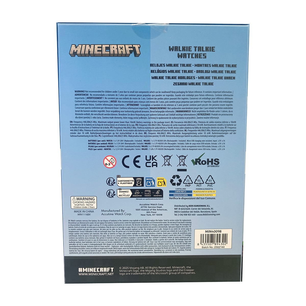 Reloj Walkie Talkie 2 En 1 Minecraft Kids Licensing 3
