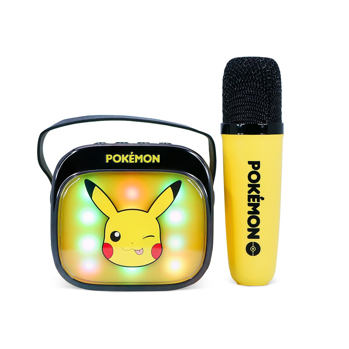 OTL – Pokemon Pikachu Altavoz y micro karaoke con luz LED.