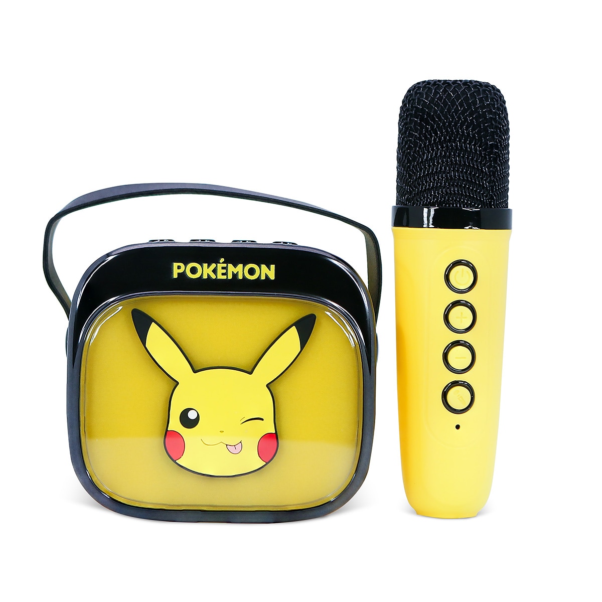 Pokemon Pikachu Altavoz y micro karaoke con luz LED 4