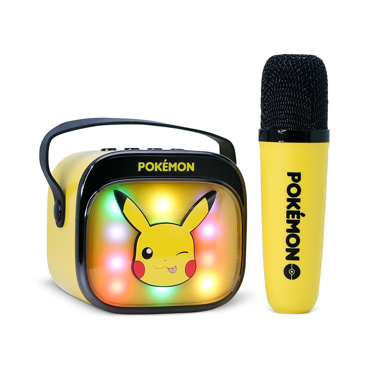 Pokemon Pikachu Altavoz y micro karaoke con luz LED 6