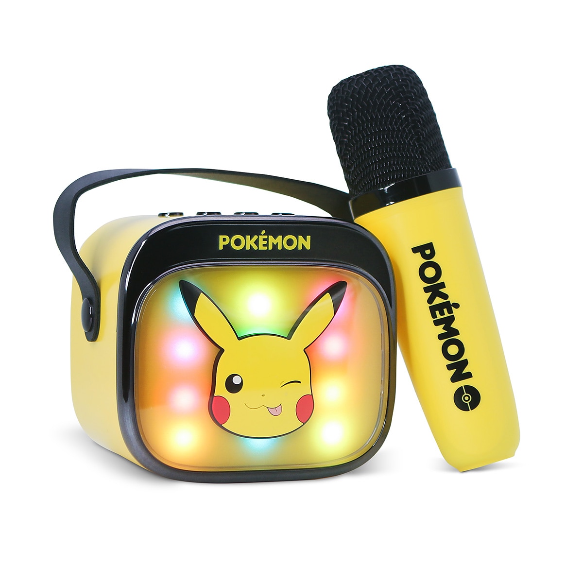 Pokemon Pikachu Altavoz y micro karaoke con luz LED 7