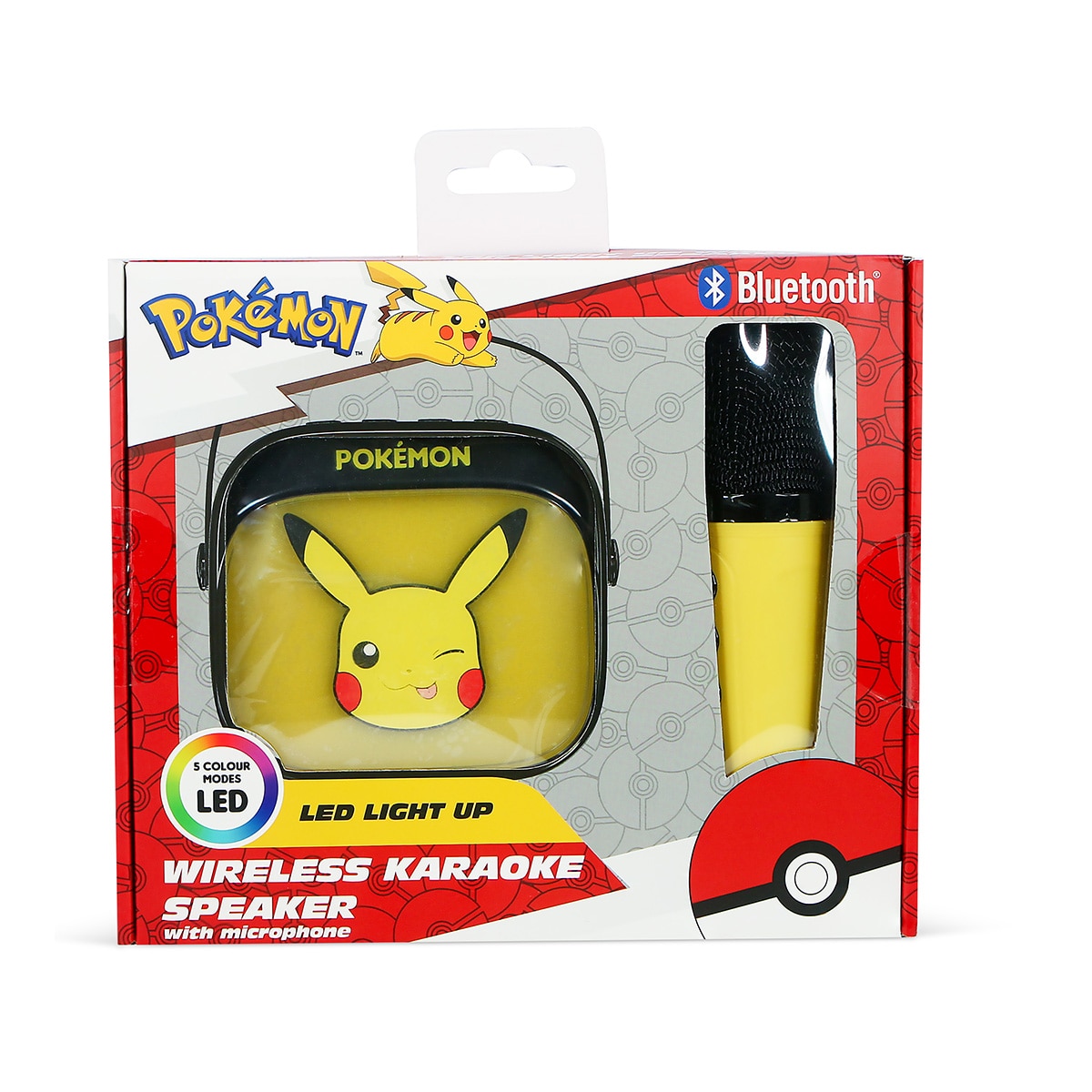 Pokemon Pikachu Altavoz y micro karaoke con luz LED 10
