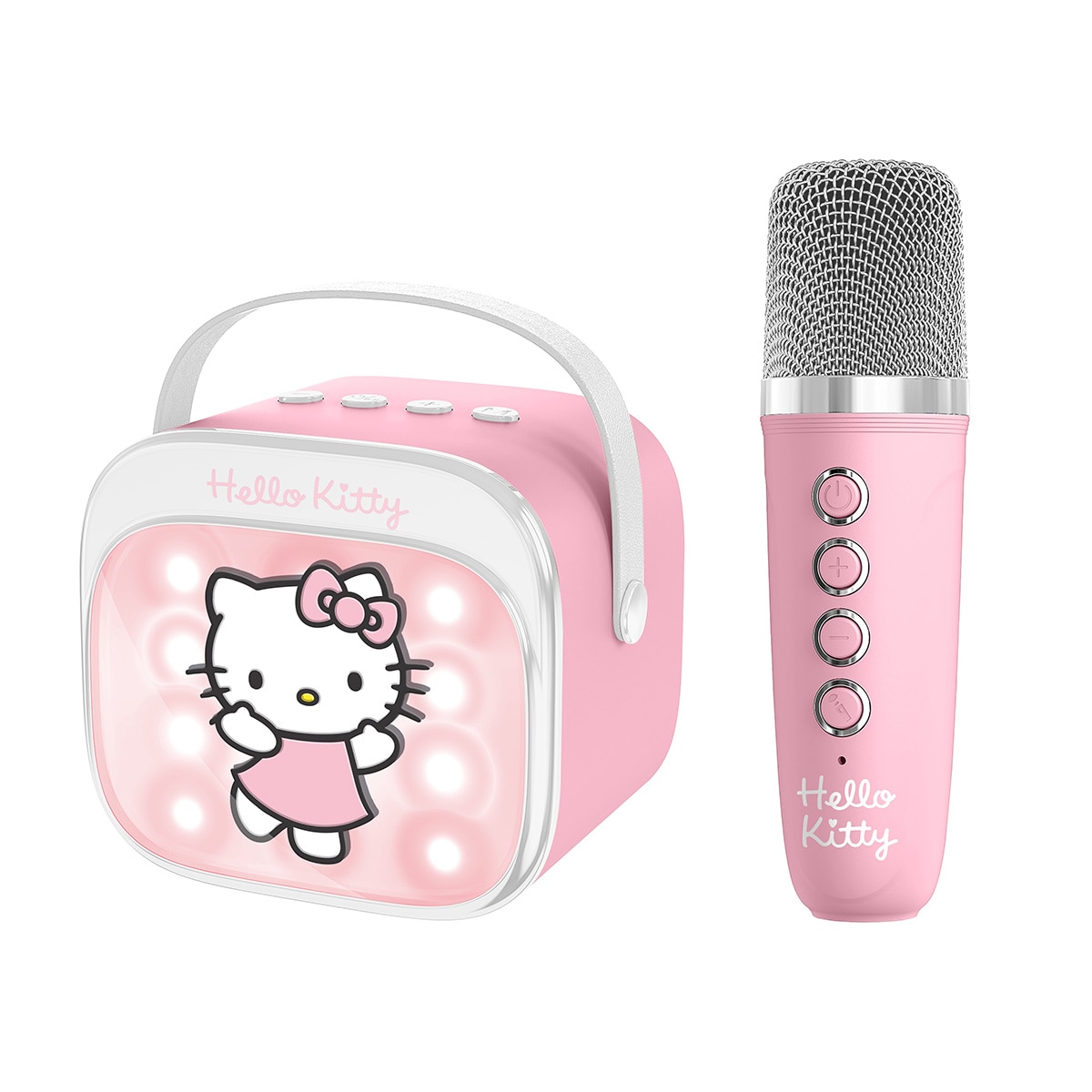 Hello Kitty Altavoz y micro karaoke con luz LED 1