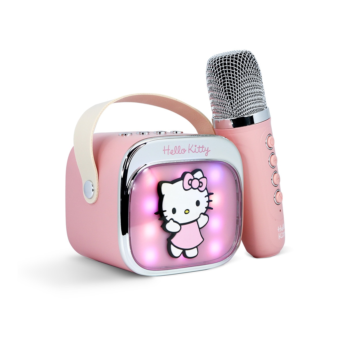 Hello Kitty Altavoz y micro karaoke con luz LED 8