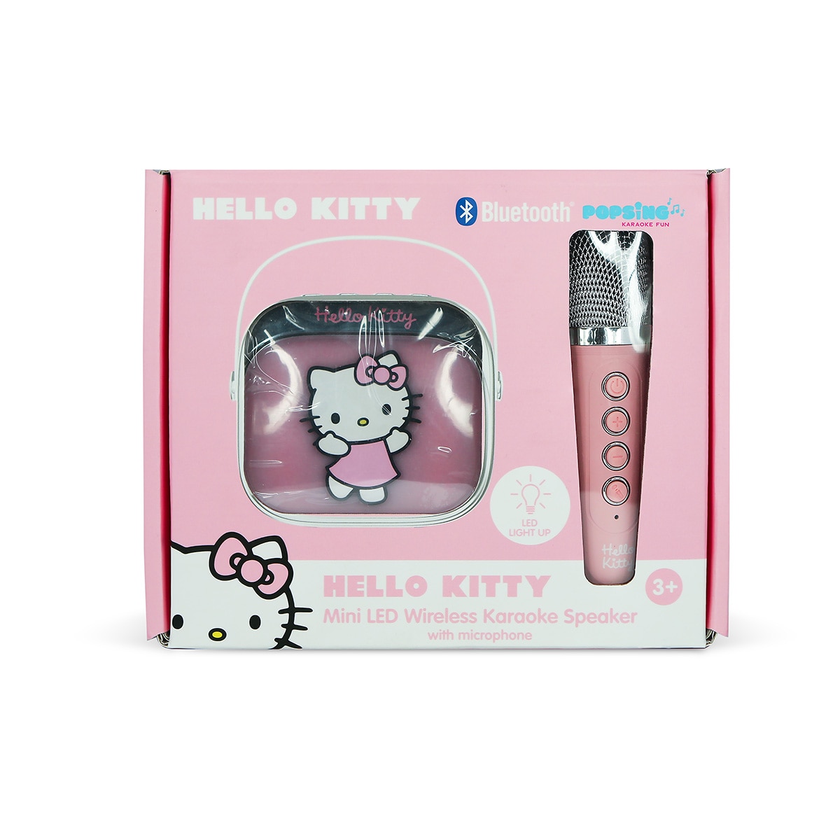 Hello Kitty Altavoz y micro karaoke con luz LED 10