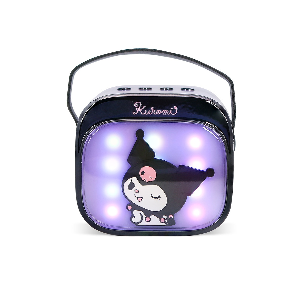 Kuromi altavoz y micro karaoke con luz LED 2