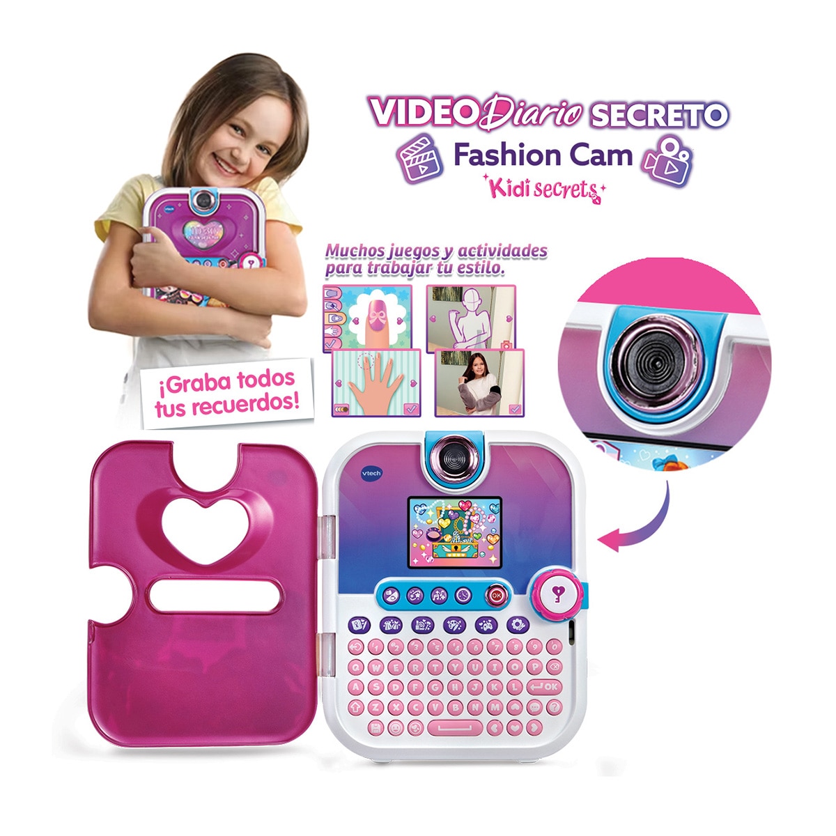 VideoDiario secreto KidiSecrets Fashion cam color morado Vtech Exclusiva 2