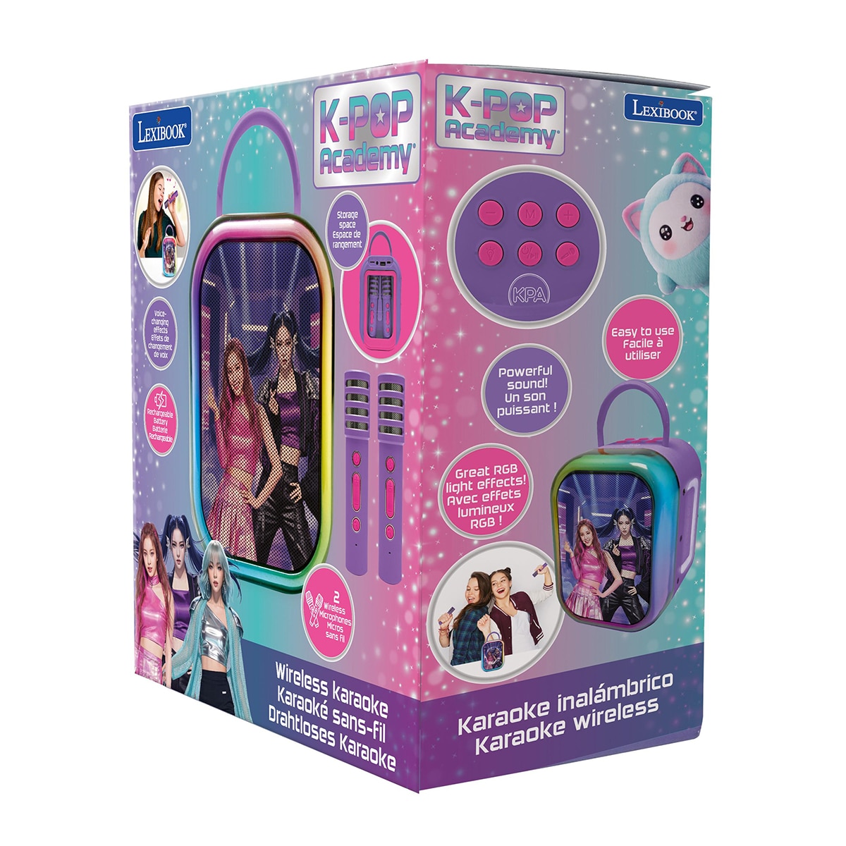 Imagen 4 de Karaoke K-POP Academy con 2 micrófonos inalámbricos Bluetooth Lexibook