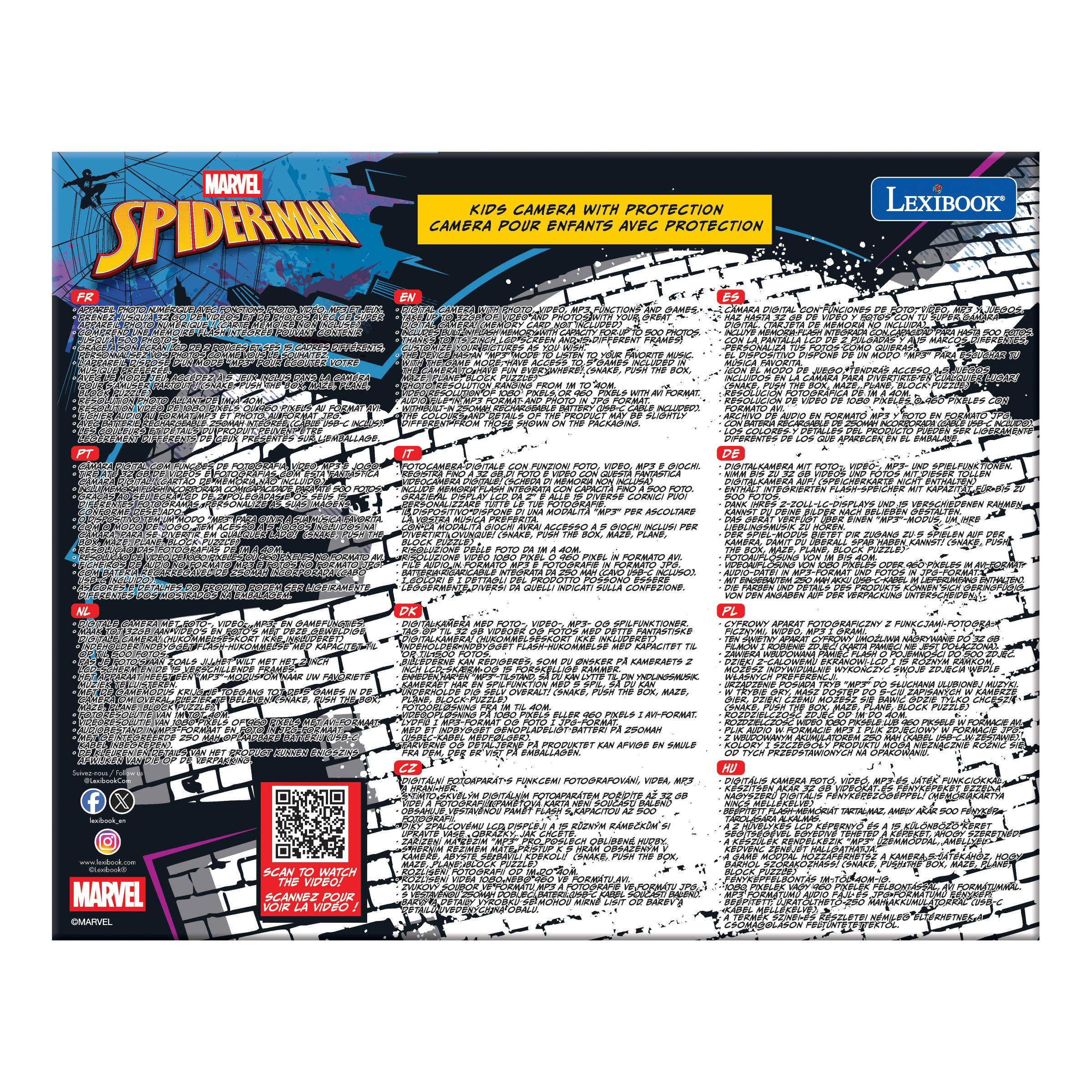Imagen 3 de Cámara infantil Spiderman Lexibook