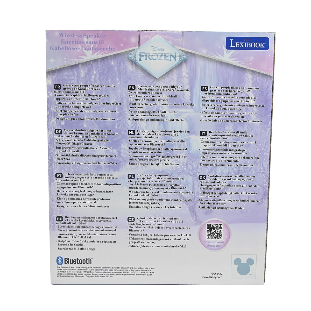 Karaoke Disney Frozen com Bluetooth® e 2 microfones sem fios 5