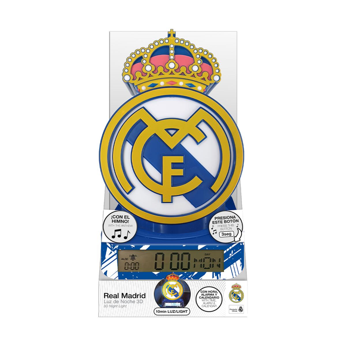 Imagen 1 de Lámpara 3D Despertador Hala Madrid Real Madrid