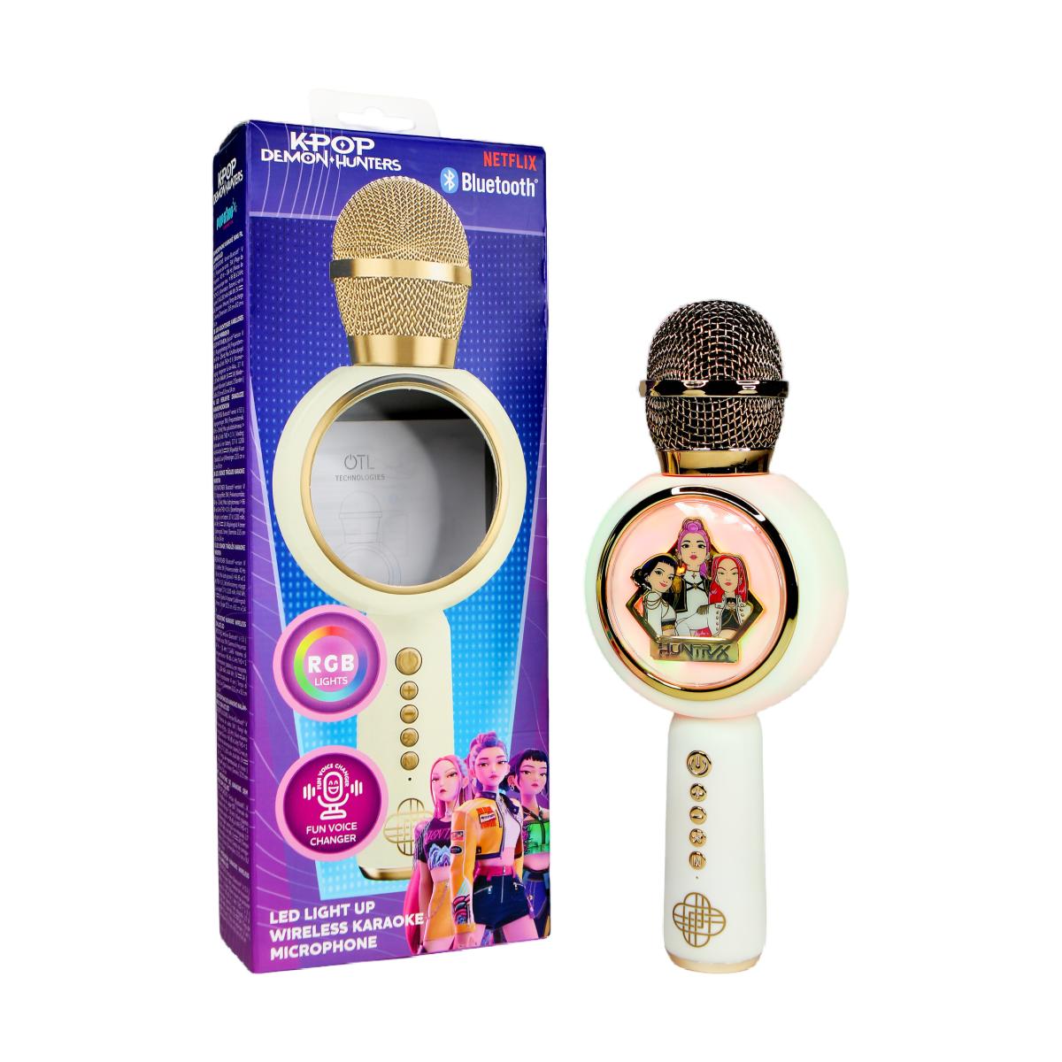 Micrófono Bluetooth con luz LED y altavoz con efectos de voz KPOP Demon Hunters Golden 15