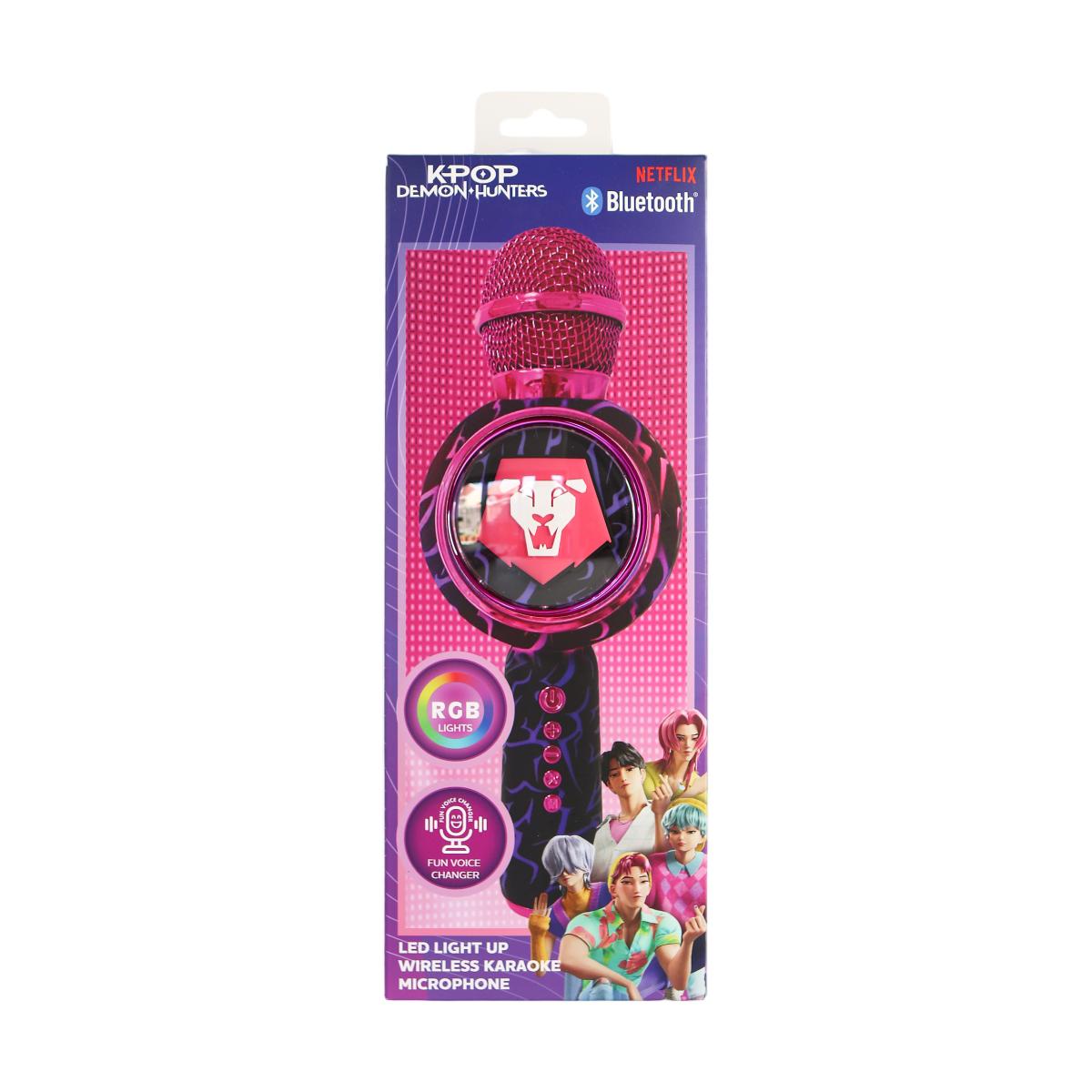 Micrófono Bluetooth con luz LED y altavoz con efectos de voz KPOP Demon Hunters Saja Boys 5