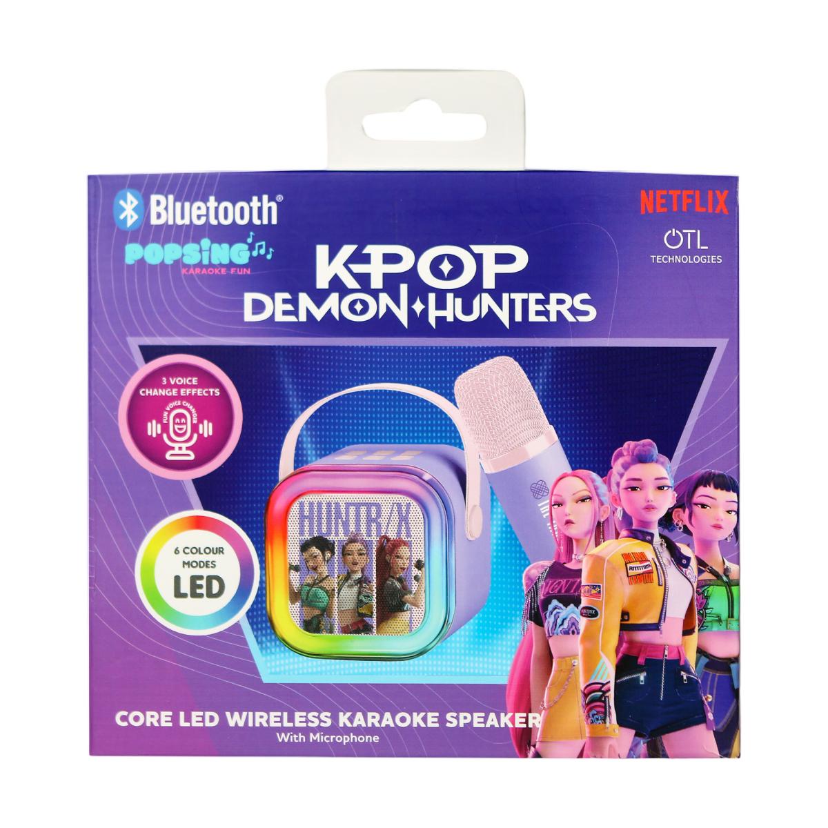 Altavoz con luz led y micrófono con efectos de voz KPOP Demon Hunters Huntrix 1