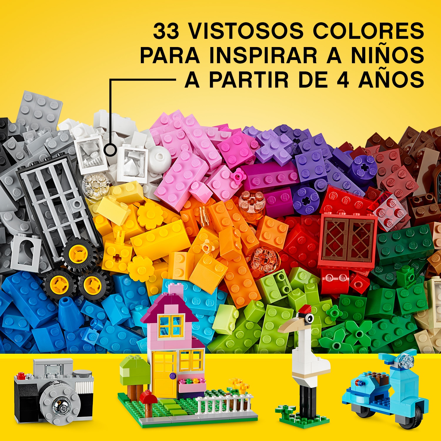 Set de Construcción Caja de Ladrillos Creativos Grande Casas y Animales LEGO Classic - 10698 9