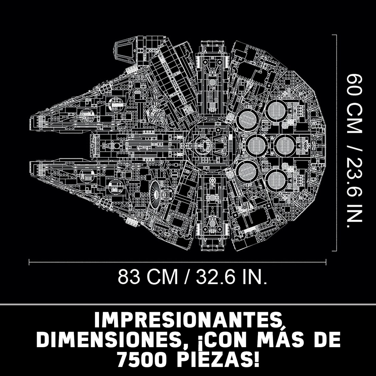 Modelo de Construcción Millennium Falcon Coleccionable LEGO Star Wars 10
