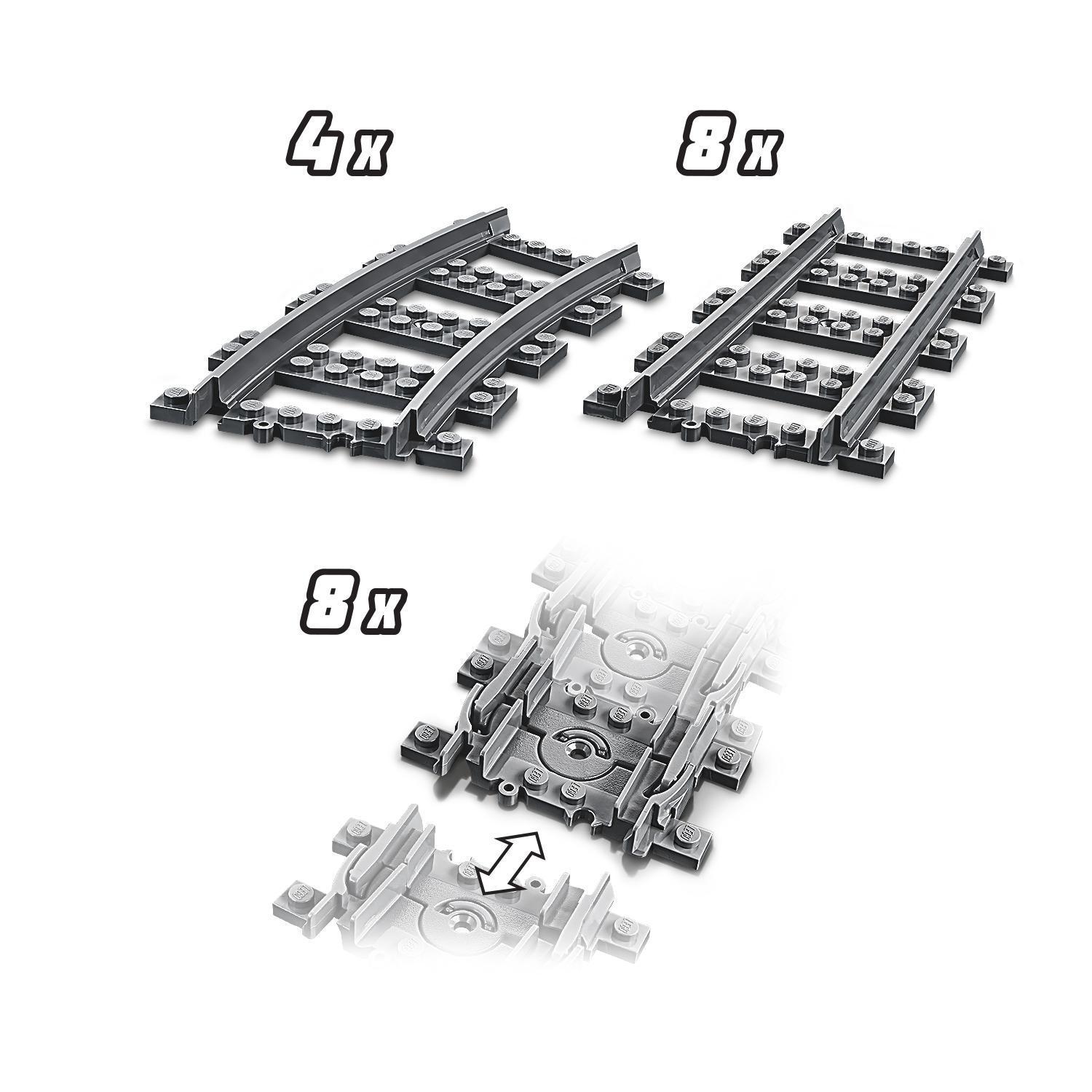 Set de Accesorios de Construcción Vías para Tren de Juguete LEGO City Trains - 60205 4