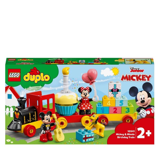 Juguete de Construcción Educativo Tren de Cumpleaños de Mickey y Minnie con Pluto LEGO DUPLO