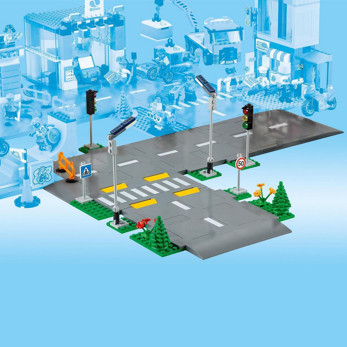 Set de Accesorios de Construcción Bases de Carretera para Juguetes LEGO City My City - 60304 7