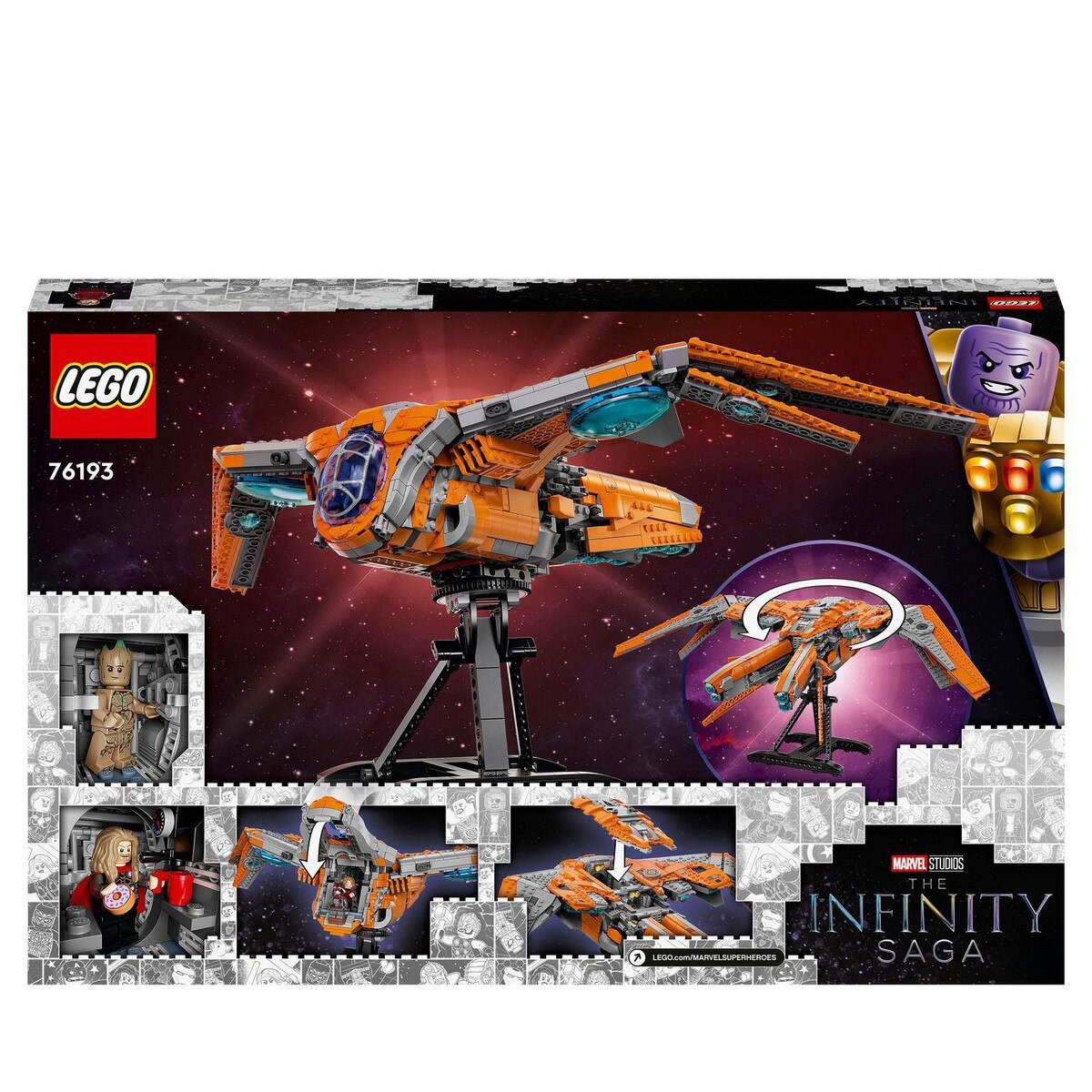 Juguete de construcción Nave de los Guardianes de la Galaxia Set de Los Vengadores LEGO Marvel 8