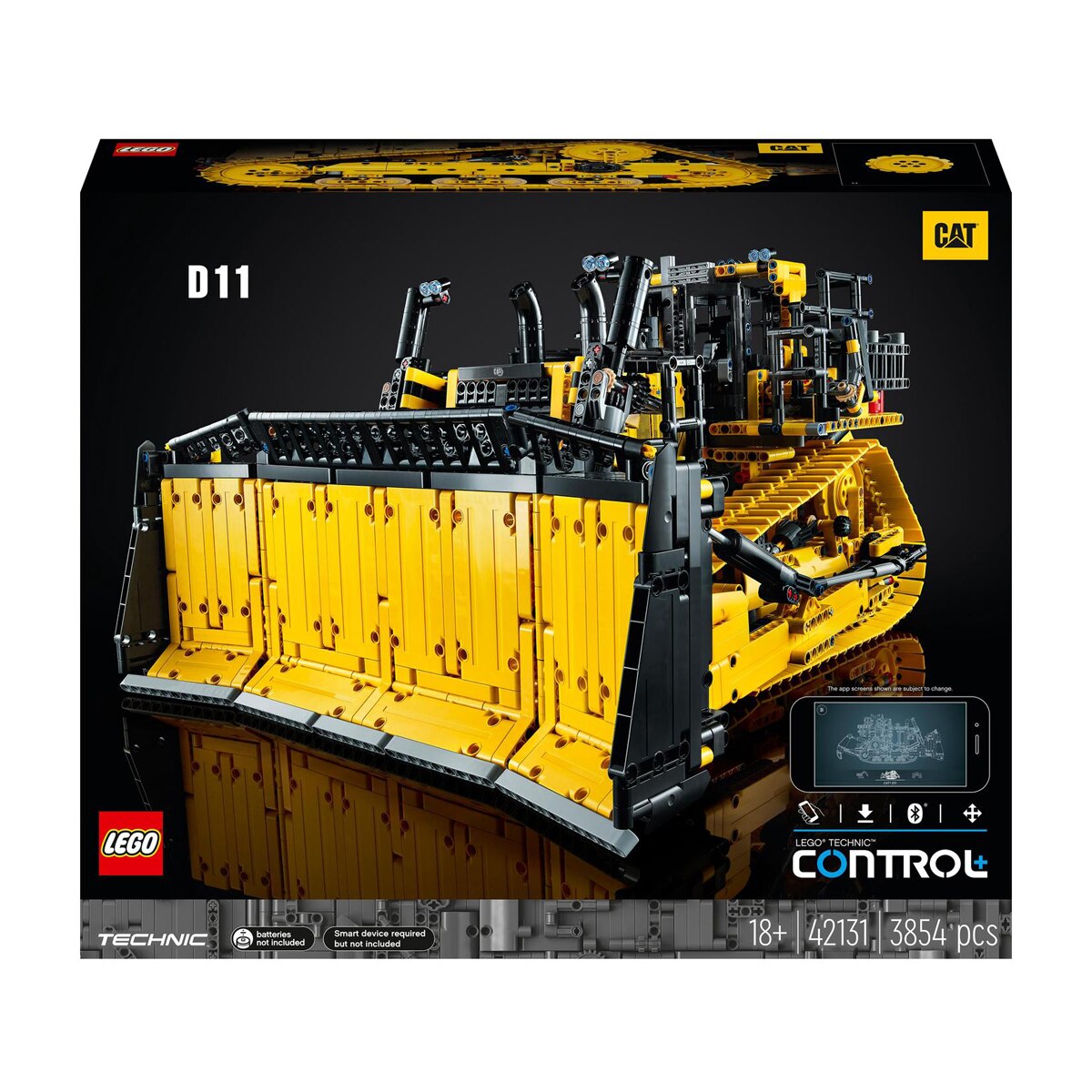 Buldócer Cat D11 Controlado por App, Vehículo Vintage Teledirigido, Set de Construcción, LEGO Technic 1