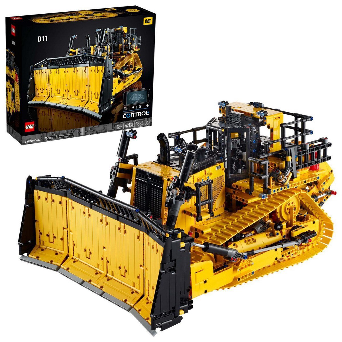 Buldócer Cat D11 Controlado por App, Vehículo Vintage Teledirigido, Set de Construcción, LEGO Technic 10