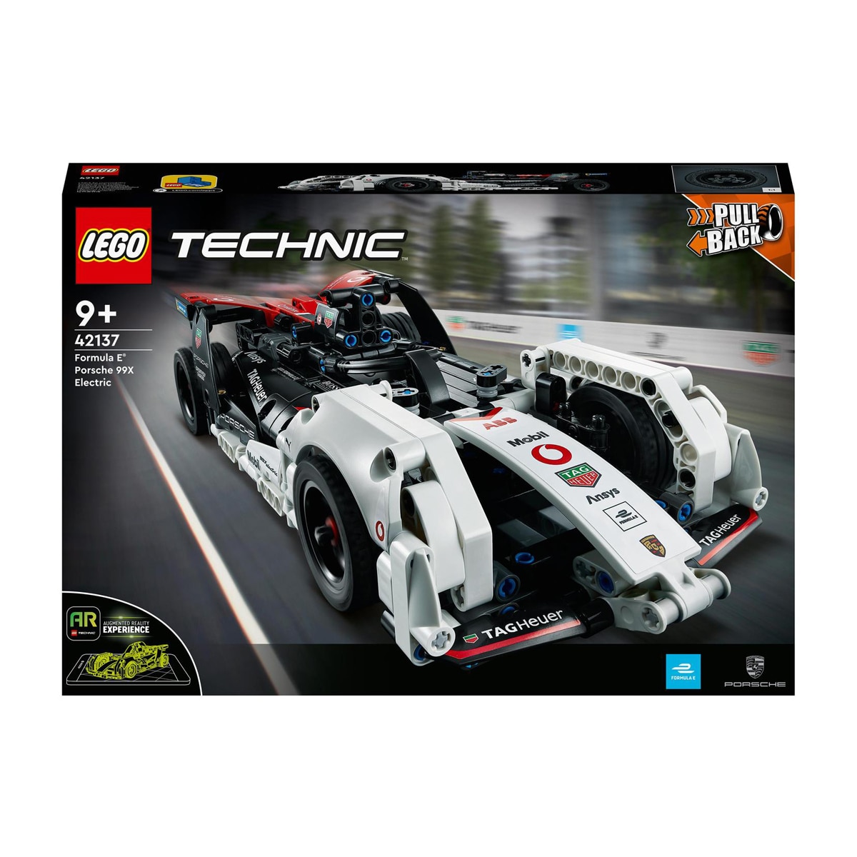 Imagen 0 de Formula E Porsche 99X Electric, Maqueta de Construcción de Coche Retráctil, Juguete con App de Realidad Aumentada, LEGO Technic - 42137