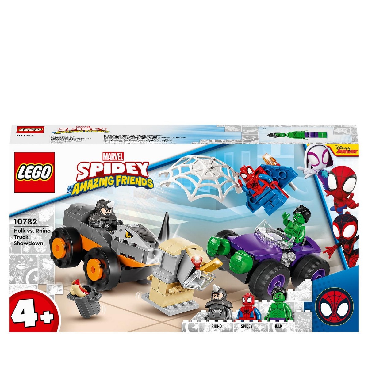 Juguete de Construcción Spidey y Su Super Equipo Camiones de Combate de Hulk y Rino LEGO Marvel - 10782 1