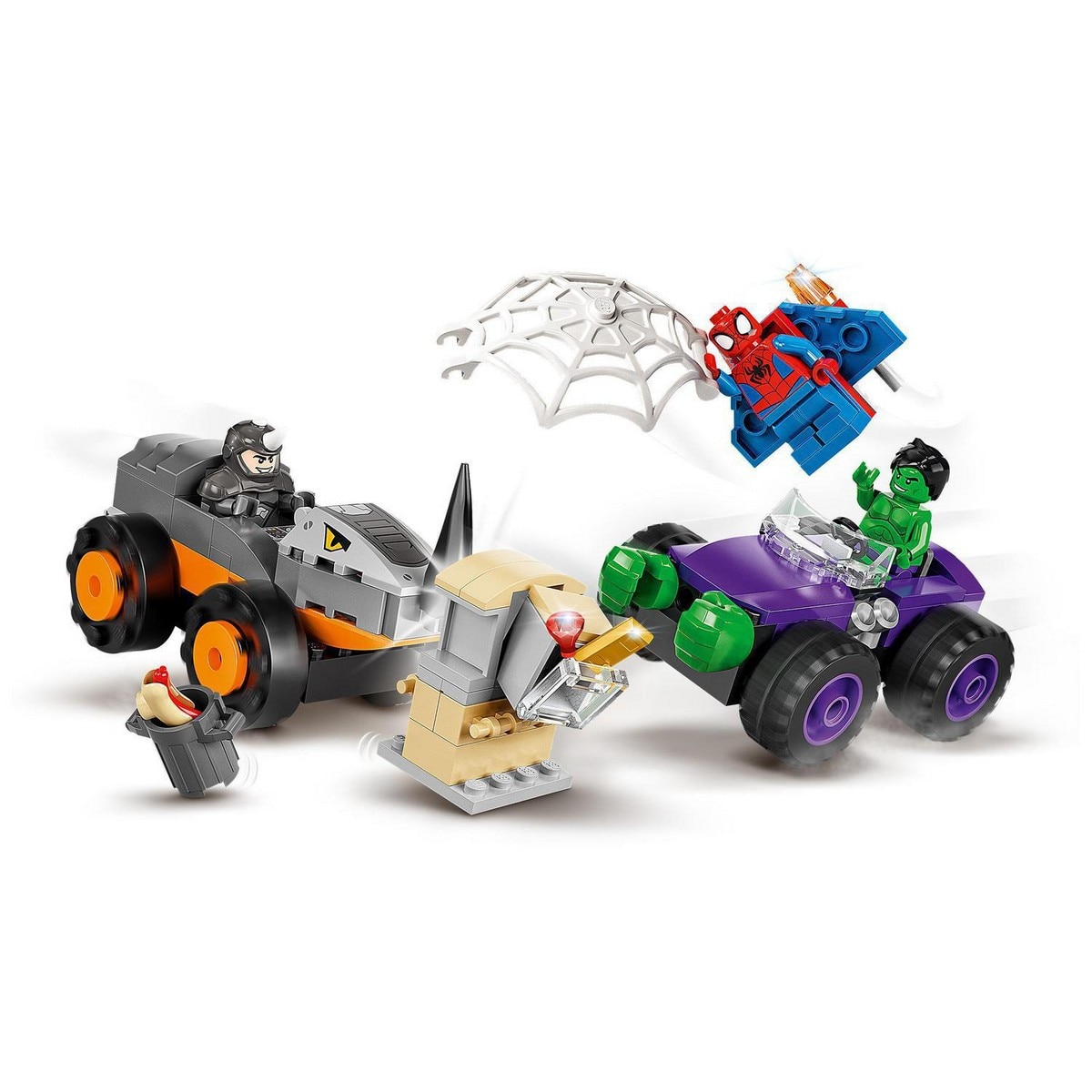 Juguete de Construcción Spidey y Su Super Equipo Camiones de Combate de Hulk y Rino LEGO Marvel - 10782 3