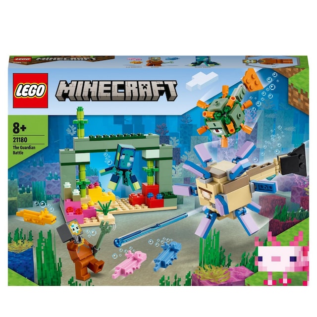 Set de Construcción La Batalla Contra el Guardián con Mini Figuras de Monstruos LEGO Minecraft