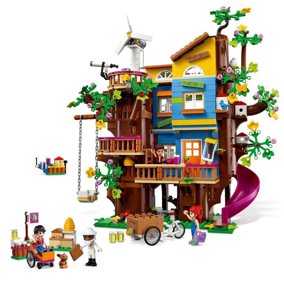 Casa del Árbol de la Amistad, Juego de Construcción Educativo, Set de Juguete con Mini Muñecas Mia y River, LEGO Friends 3
