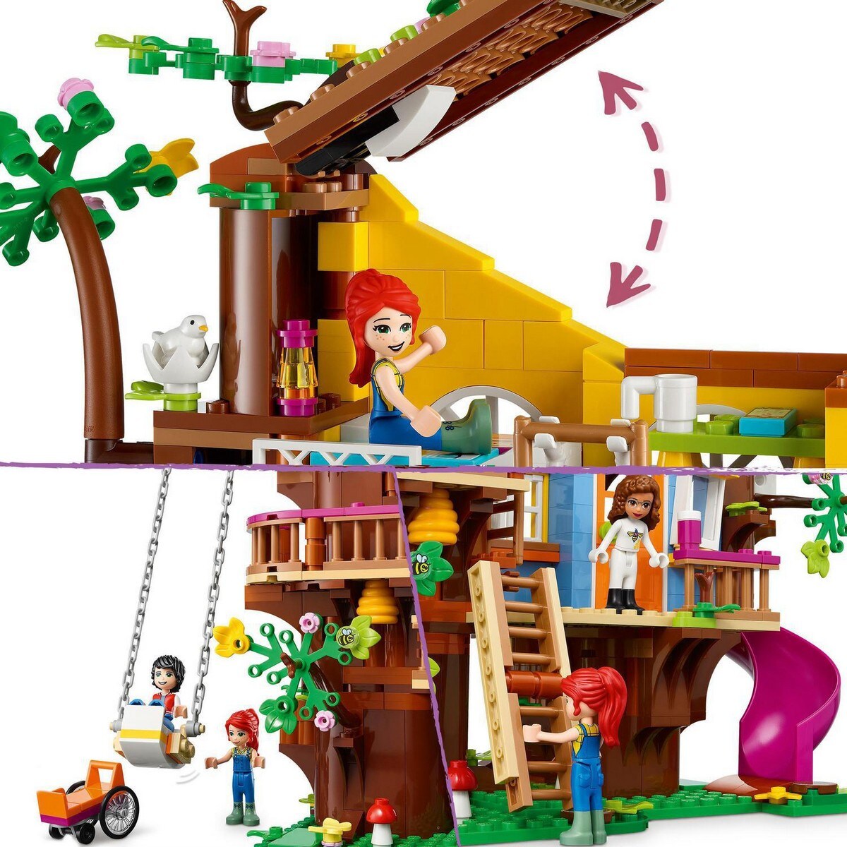 Casa del Árbol de la Amistad, Juego de Construcción Educativo, Set de Juguete con Mini Muñecas Mia y River, LEGO Friends 5