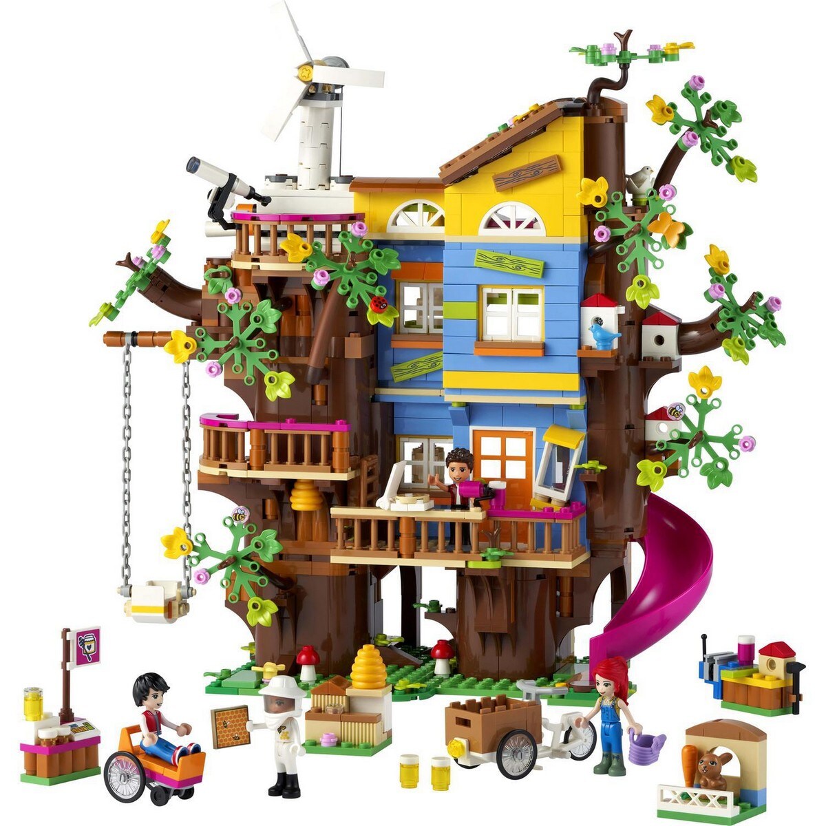 Casa del Árbol de la Amistad, Juego de Construcción Educativo, Set de Juguete con Mini Muñecas Mia y River, LEGO Friends 8