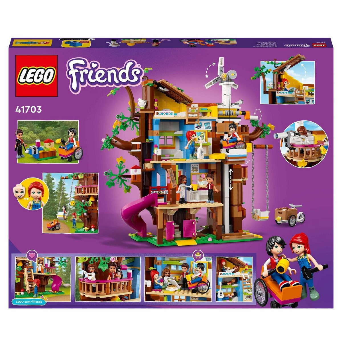 Casa del Árbol de la Amistad, Juego de Construcción Educativo, Set de Juguete con Mini Muñecas Mia y River, LEGO Friends 9