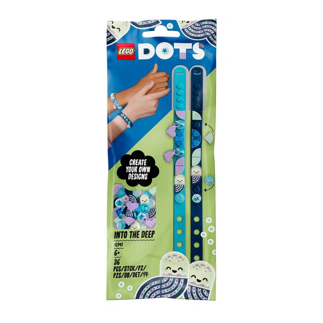 Imagen 0 de Pulseras con Amuletos Mar Profundo Set que Brilla en la Oscuridad LEGO DOTS