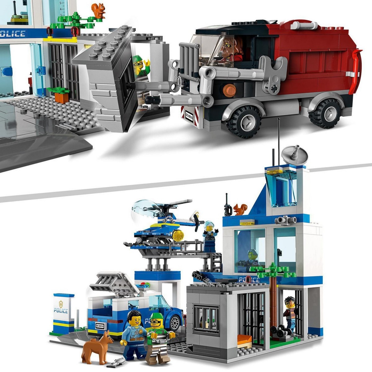 Comisaría de Policía, Set de Construcción con Cárcel y Coches de Juguete, Camión, Furgón y Helicóptero, LEGO City Police 4